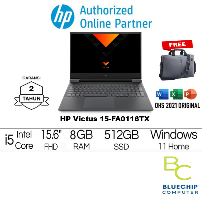 LAPTOP HP Victus 15-fa0116TX i5-12500H 8GB 512GB GTX1650 4GB 15″ W11H