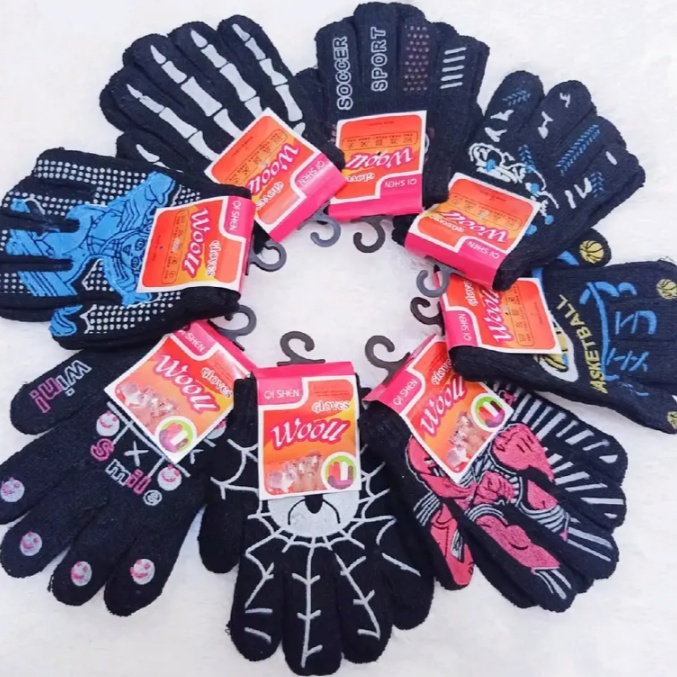 Sarung Tangan Rajut Motor Wanita Dewasa Dan Anak Panjang Motif Full Jari Gloves Impor