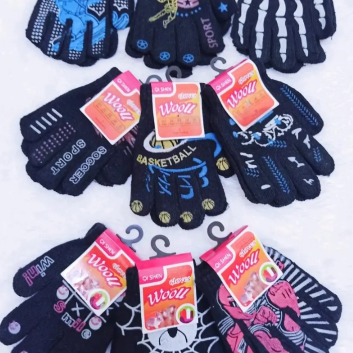 Sarung Tangan Rajut Motor Wanita Dewasa Dan Anak Panjang Motif Full Jari Gloves Impor