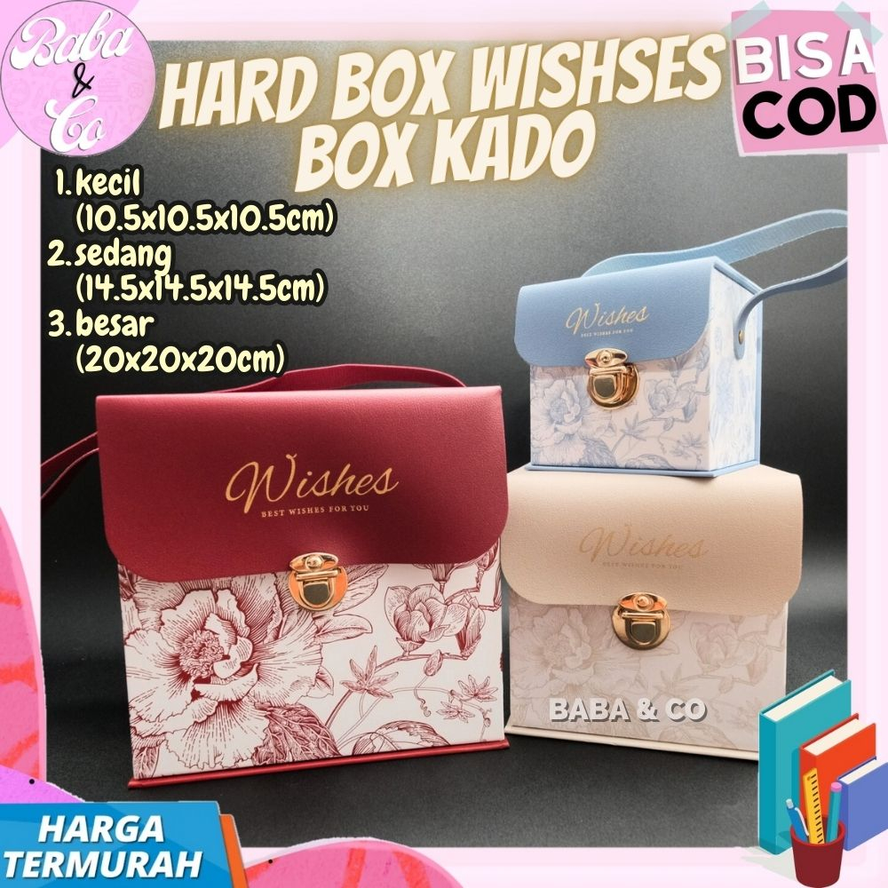 

KOTAK KADO HARD BOX WISHES BOX KADO DUS HAMPERS GIFT BOX MURAH 3 SIZE 3 WARNA HAMPERS BOX TALI UNIK
