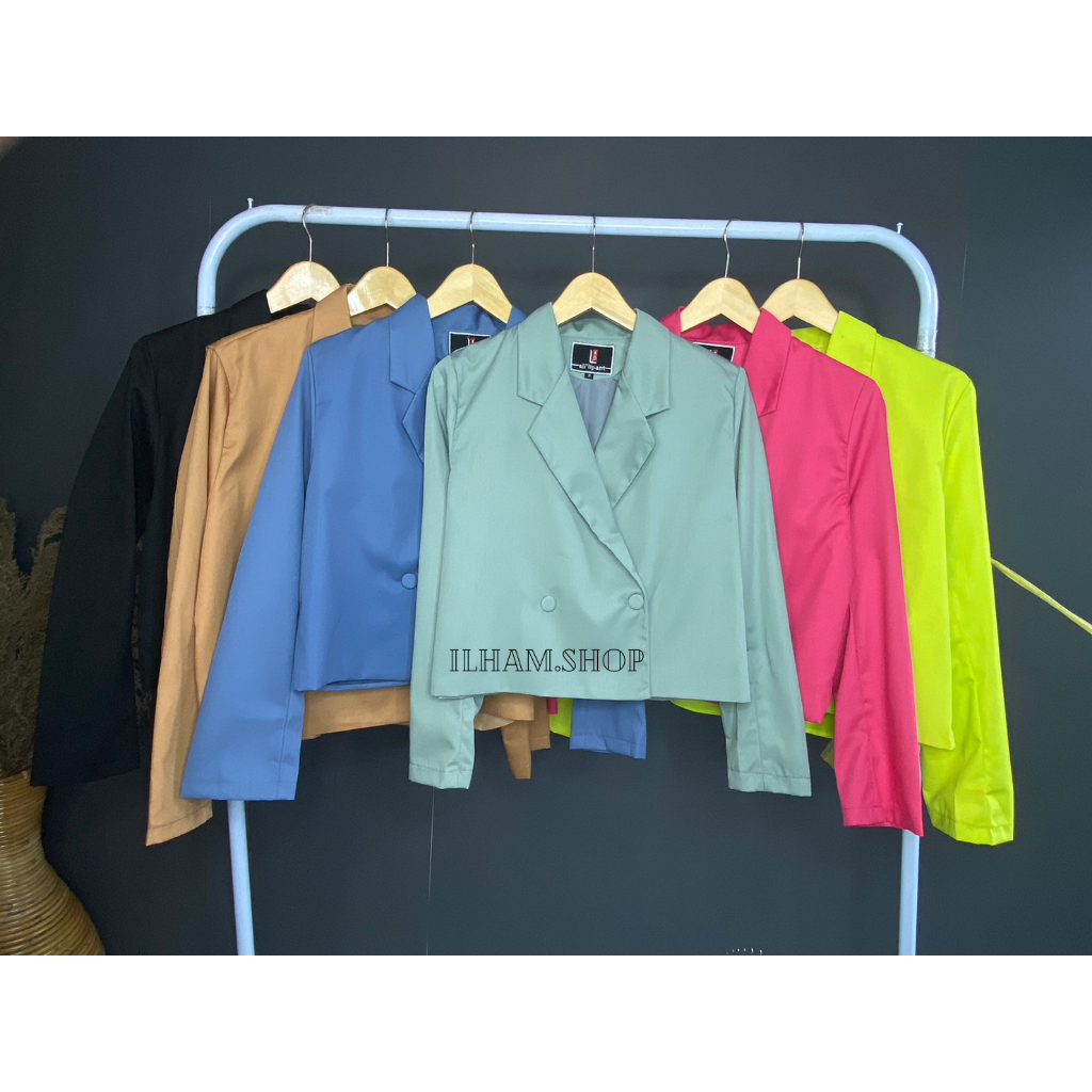 Blazer Crop Wanita Korean Style