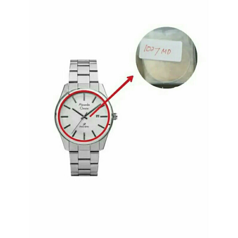 kaca jam tangan pria Alexandre Christie 1027md original