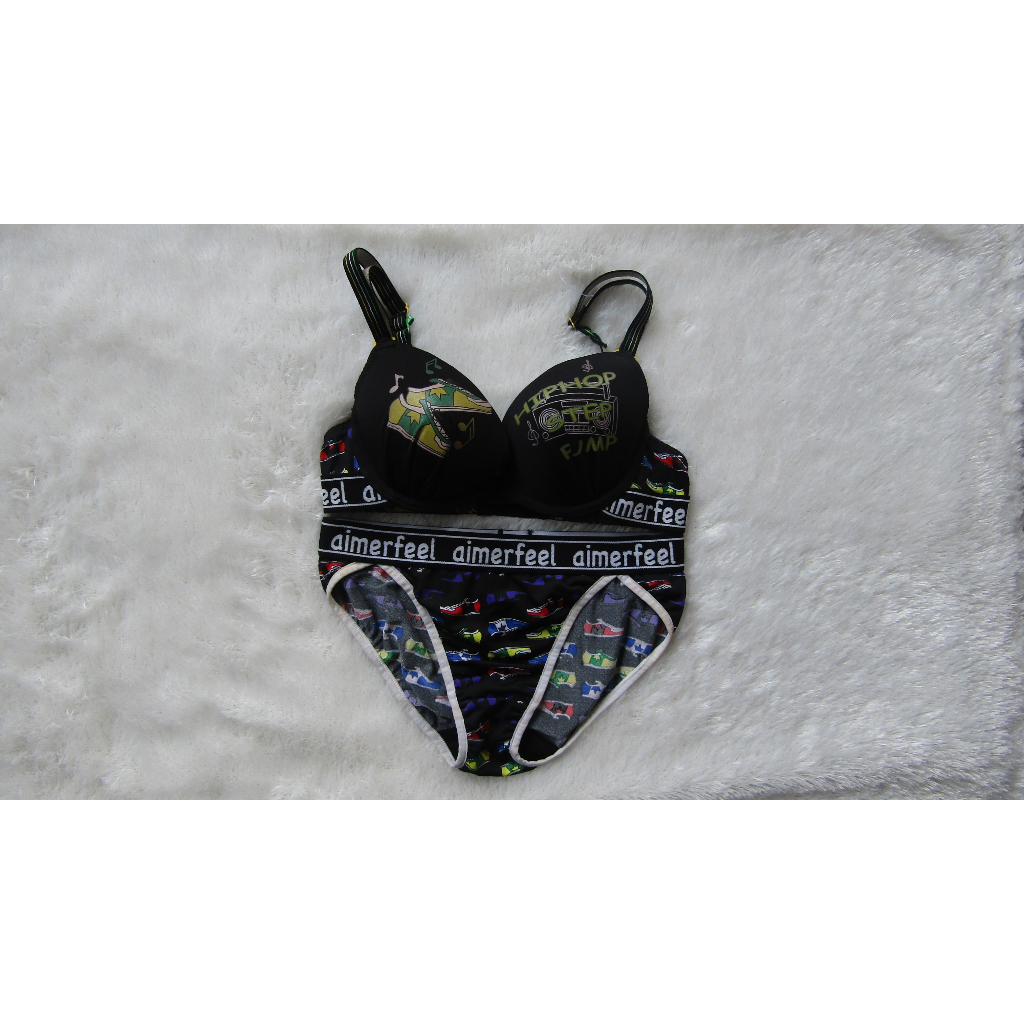 BRA SET AIMER FEEL BY SOCKKOBE JAPAN 601-BL SIZE 30C (C65)