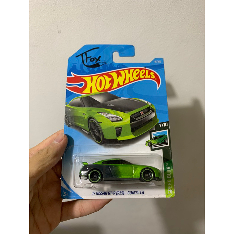 Hot Wheels 17 Nissan GTR R35 Guaczilla TFox Hijau Green