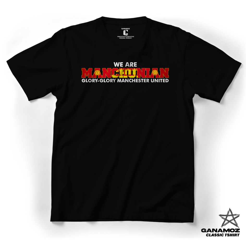 GANAMOZ Kaos Bola MANCHUNIAN MU Premium Classic T-Shirt | Kaos Bola | Kaos Manchester United | Kaos 