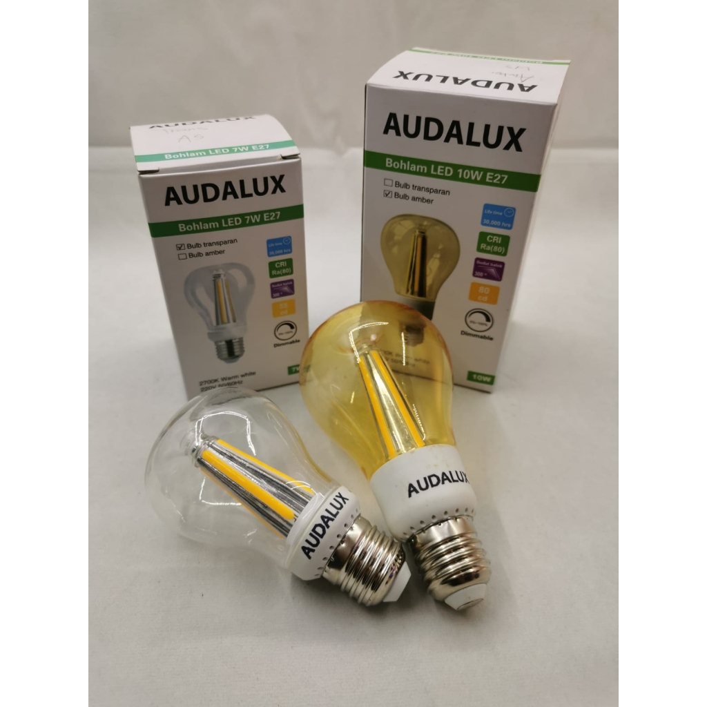 AUDALUX Lampu Filamen LED Bulb 7W / 10W E27 KUNING
