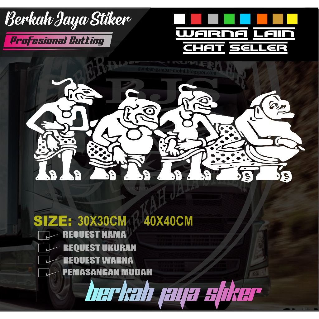 STIKER WAYANG STIKER KACA MOBIL UNIVERSAL