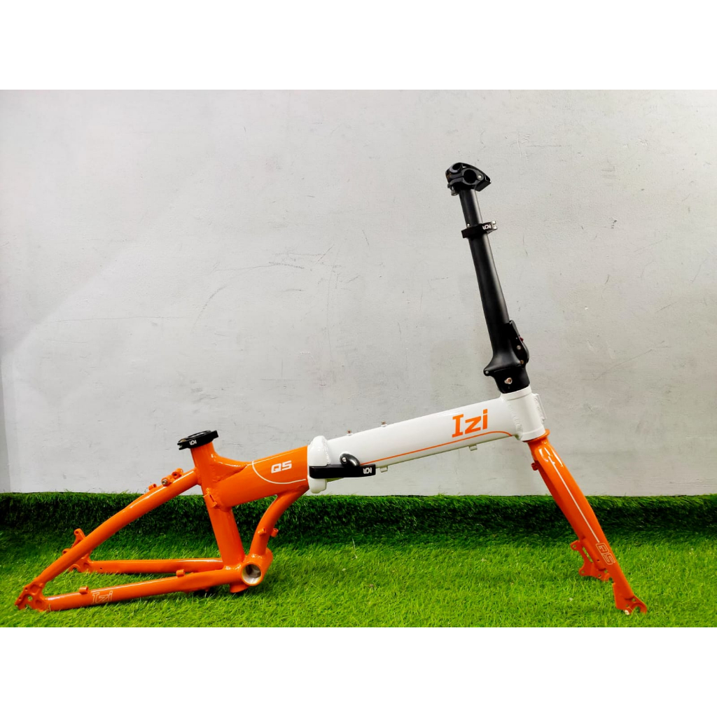 FRAMESET + HANDLEPOST SEPEDA LIPAT IZI Q5 DISC BRAKE LIKE FNHON BLAST