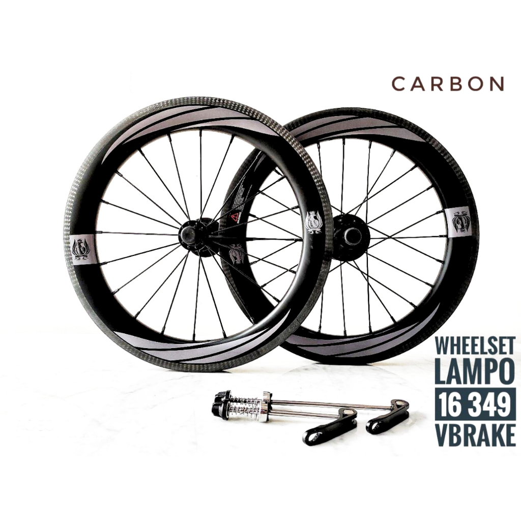 WHEELSET CARBON LAMPO 16 349 / 20 406 / 22 451 DISC & V-B LIKE DECA - 16-349 DISC