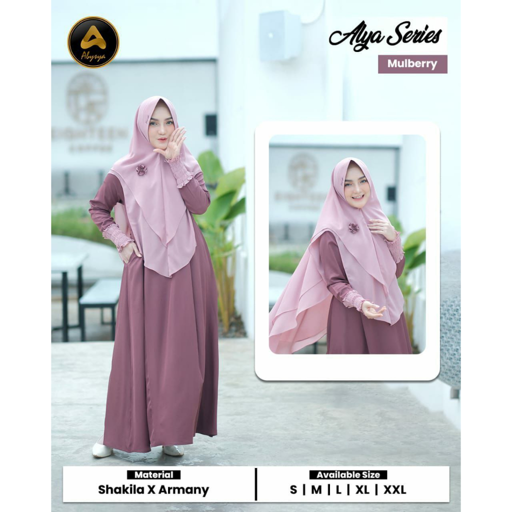 GAMIS ALYA BY ABYSYA SET HIJAB TERBARU