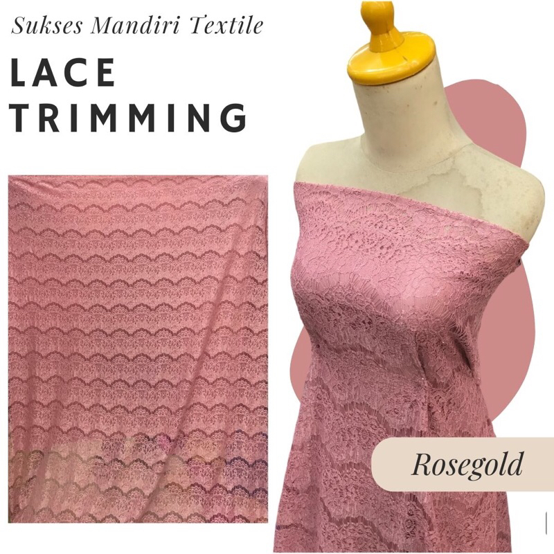 Brokat Lace trimming/ Lace pinggiran/ Lace renda trimming Renda Meteran / Kain Renda / Renda Brokat 