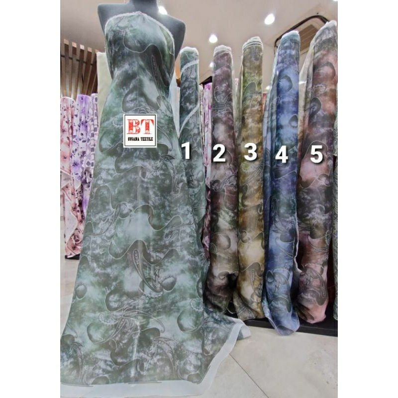 kain organza print || harga per setengah mtr