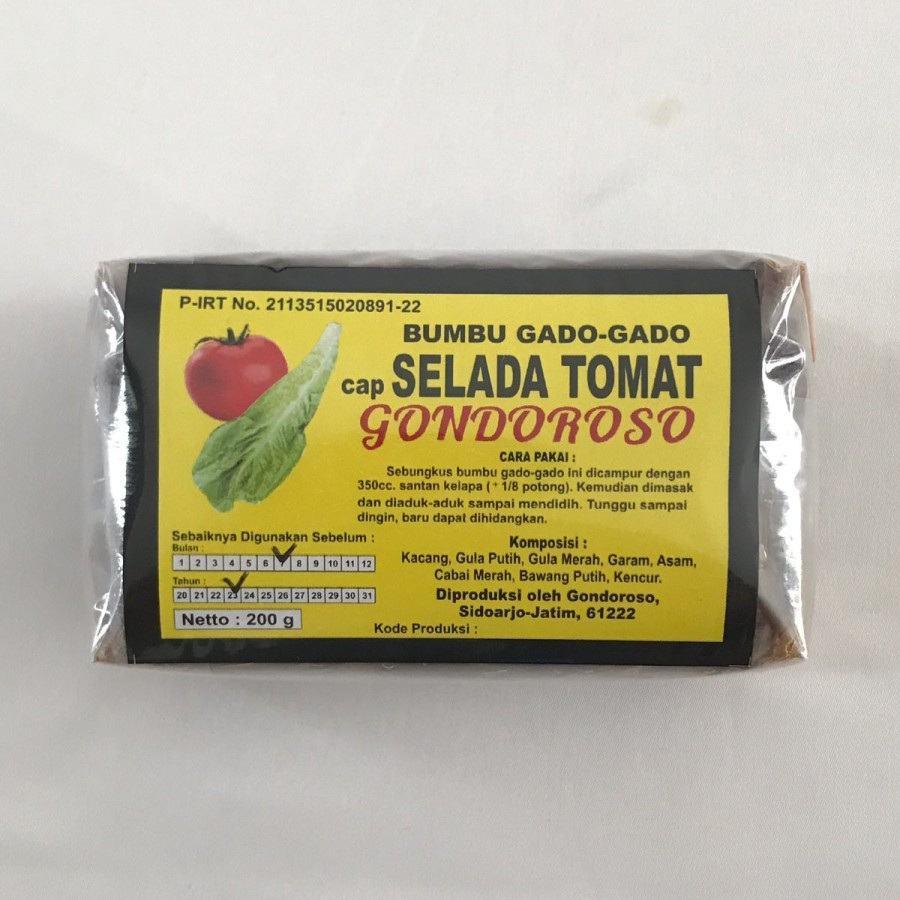 

Gondoroso Selada Tomat Bumbu Gado-gado 200gram