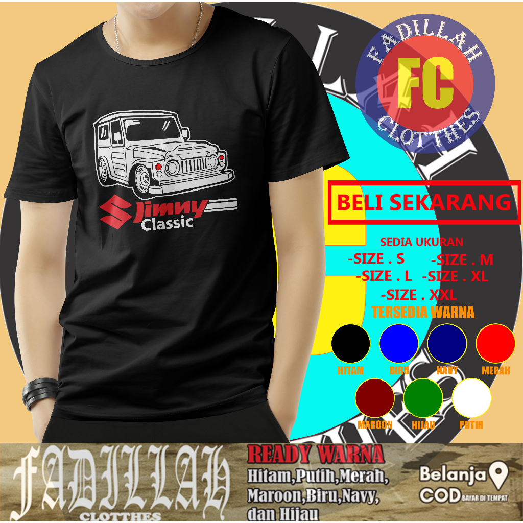 Kaos Mobil Suzuki Jimny Classic Baju Otomotif