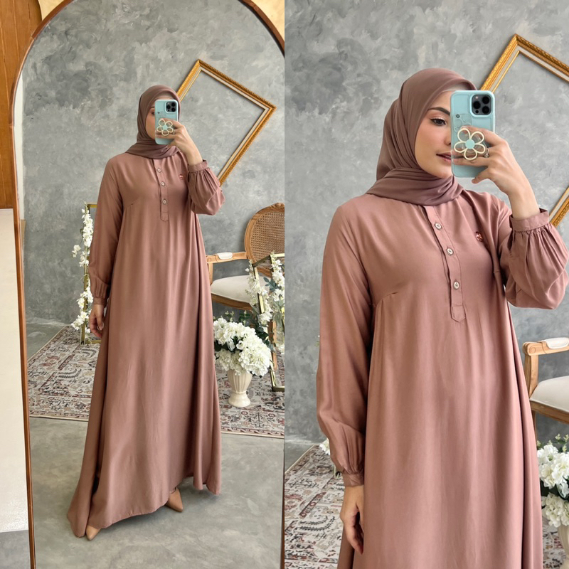 GAMIS RAYON TWILL PREMIUM TERBARU AFIFAH DRESS RFILLY