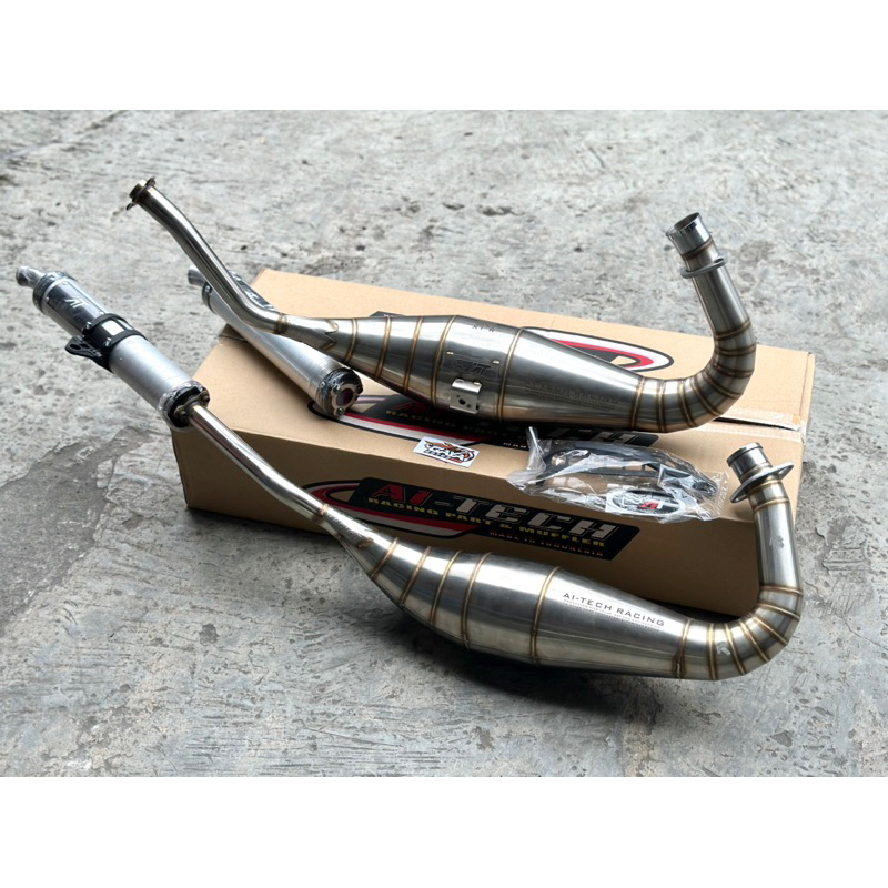 knalpot Aitech ORIGINAL new Model Stainles Cobra & NonCobra RX KING TELO 3V3 Ninja R RR SS ZX Victor