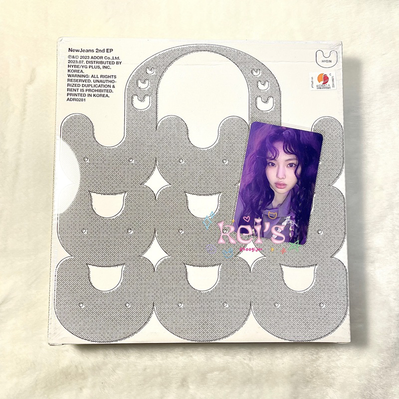 New Jeans - Get Up Bunny Beach Bag White Hyein ver Album + PC POB Kpopmerch / Shopee
