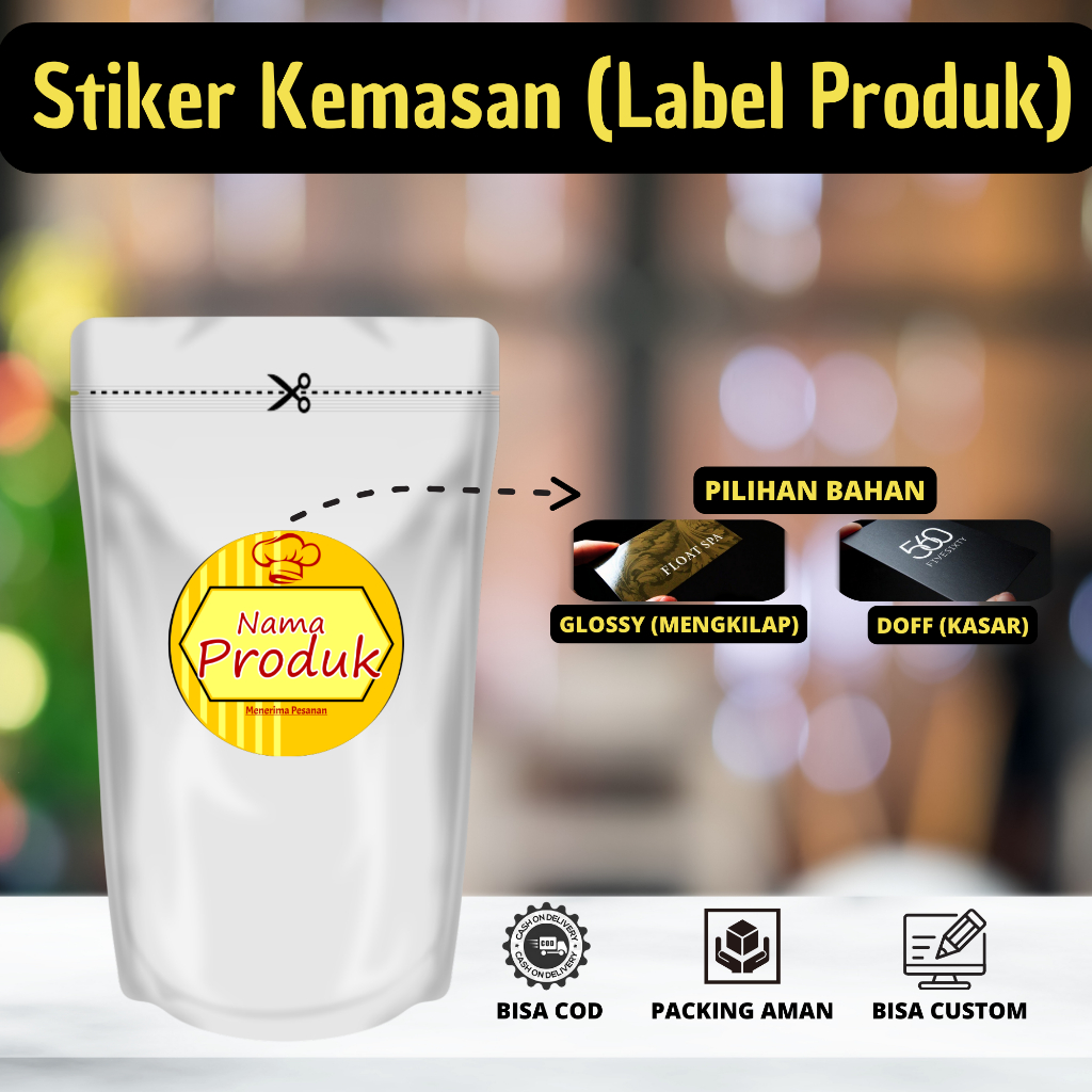 

PROMO Stiker Label Kemasan / Produk Kode A-6 (Makanan, Minuman, Dll)