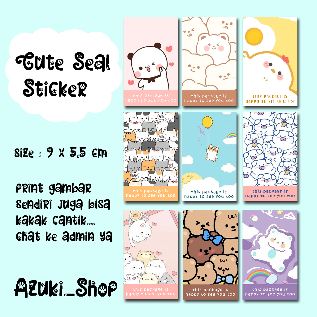 Stiker seal kawai lucu | Cute online shop sticker