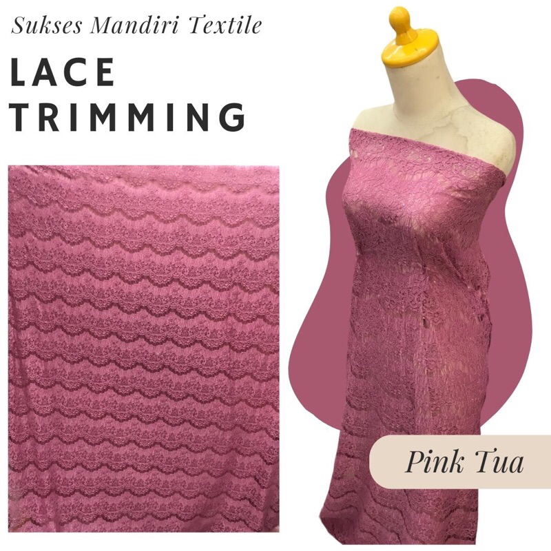 Brokat Lace trimming/ Lace pinggiran/ Lace renda trimming Renda Meteran / Kain Renda / Renda Brokat 