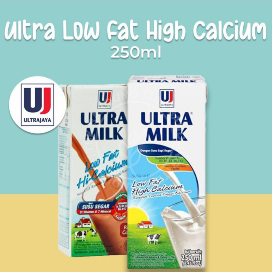 

ultra milk low fat 250ml susu ultra rendah lemak coklat full cream