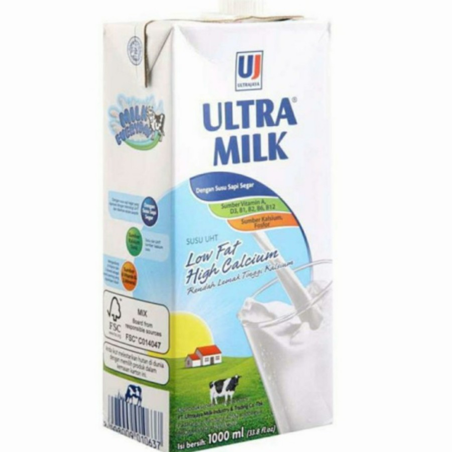 

susu ultra low fat 1000ml 1lt susu rendah lemak coklat full cream