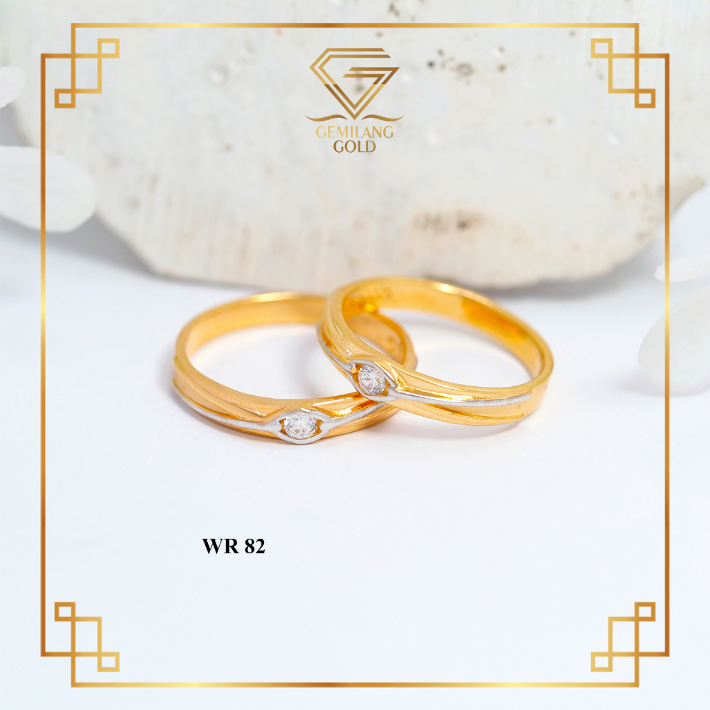 CINCIN EMAS WEDDING NIKAH KADAR 375 (8K) CINCIN EMAS COUPLE MATA SATU CINCIN SATUAN SIMPLE & MENAWAN
