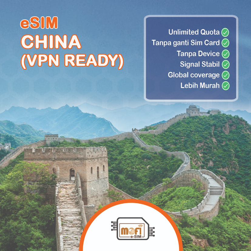 MOFI eSIM Travel China (VPN Ready) - Unlimited