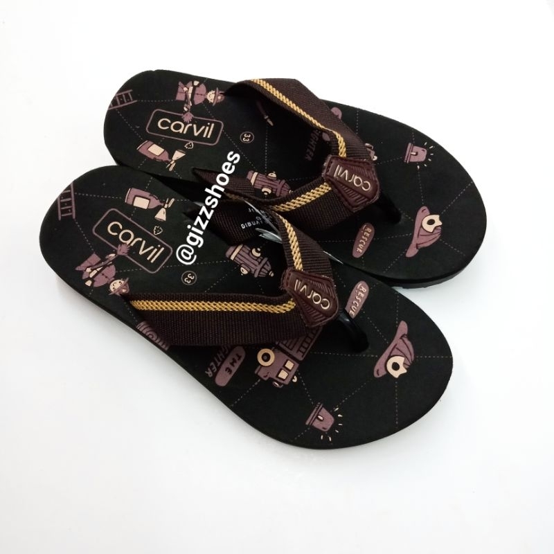 Sandal Rumah Santai Gaya Jepit Spons Anak Pria Laki-laki Cowok Carvil Arlo Jimmy Alfino Martino Apol