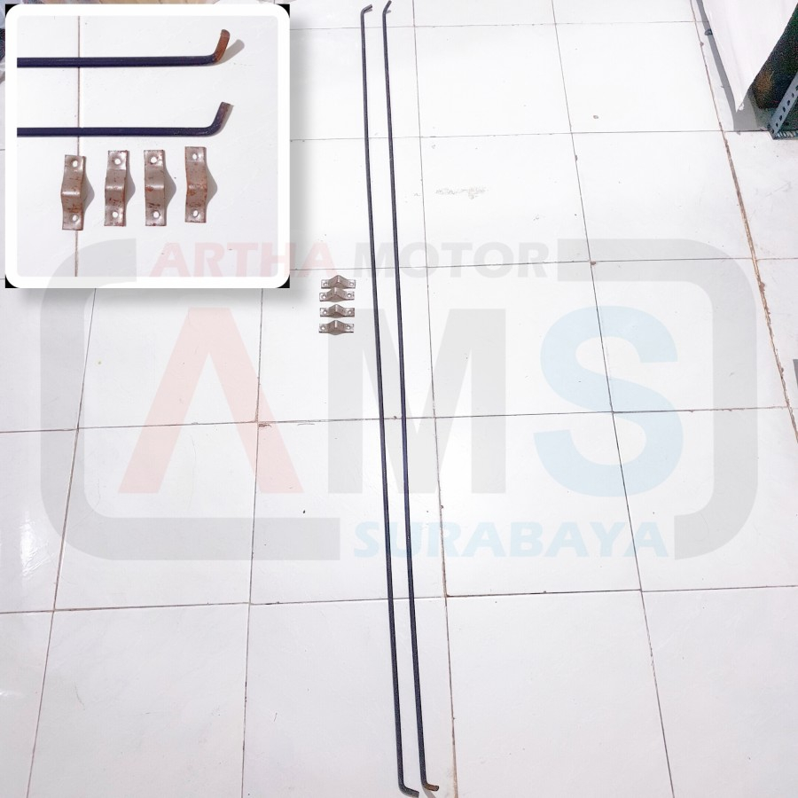 Besi Terpal Bak Belakang Pickup Mitsubishi NEW L300 EURO 1Set + Kancingan