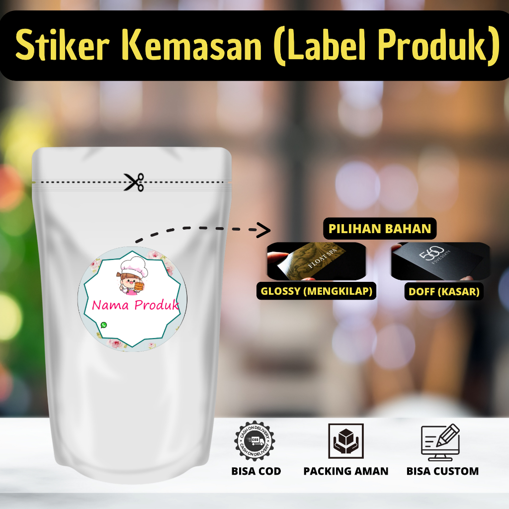 

PROMO Stiker Label Kemasan / Produk Kode A-9 (Makanan, Minuman, Dll)