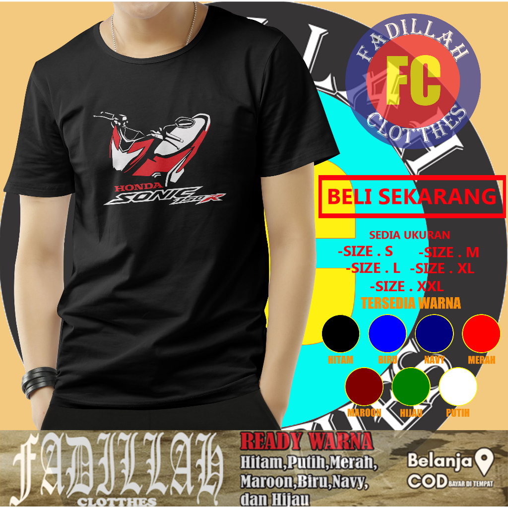 Kaos Motor Honda Sonic 150 R Baju Otomotif