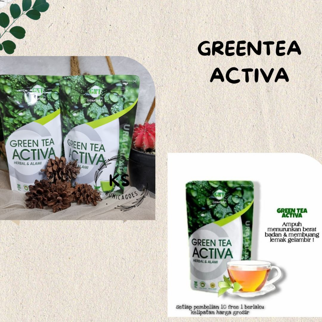 

✅ GREENTEA ACTIVA | Teh Pelangsing Tubuh ampuh 60gr