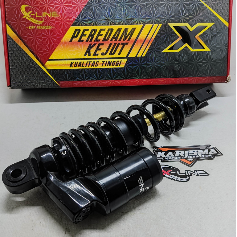 Shock breaker Belakang XLine 512 Tabung Mio Black As Gold