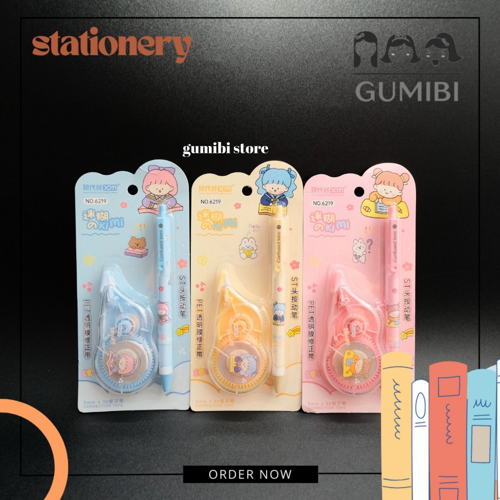 

CORRECTION TAPE 2 IN 1 MOTIF CEWEK ( TIP EX + PEN CETEK ) TIP X PANJANG 30 METER TERMURAH