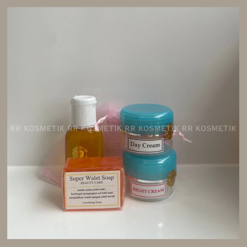 CREAM WALET BIRU 4 IN 1 ORIGINAL / PAKET CREAM WALET BIRU