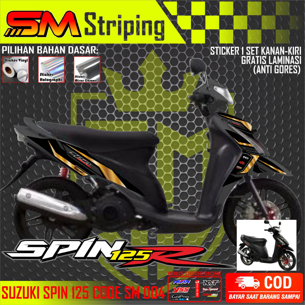 STRIPING Sticker Full Body Spin 125 R - Stiker Full Body Spin 125  SM 004