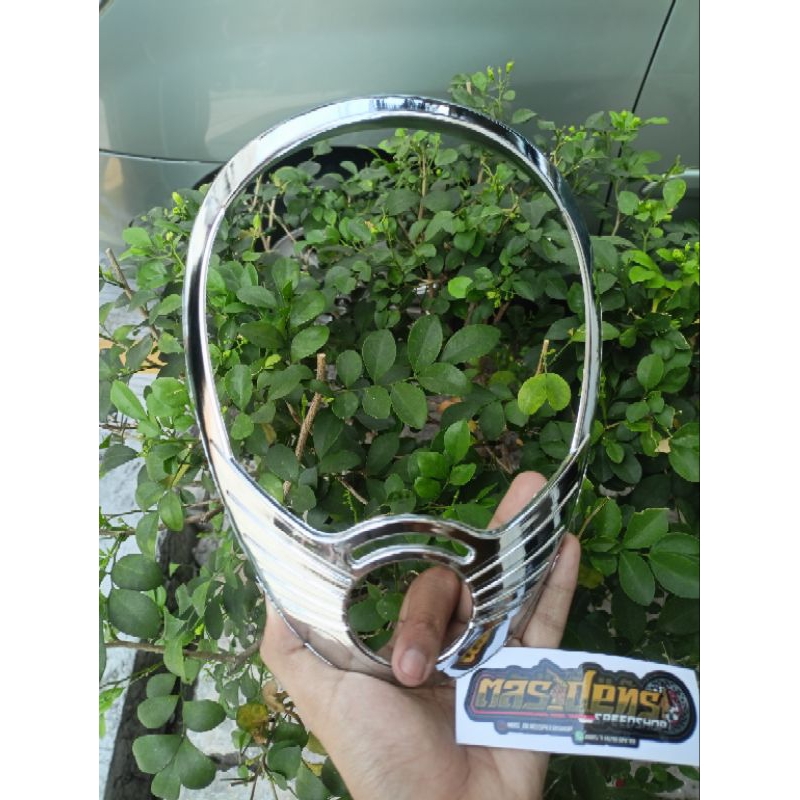 Garnish Headlamp Depan Scoopy Karbu Model Topi