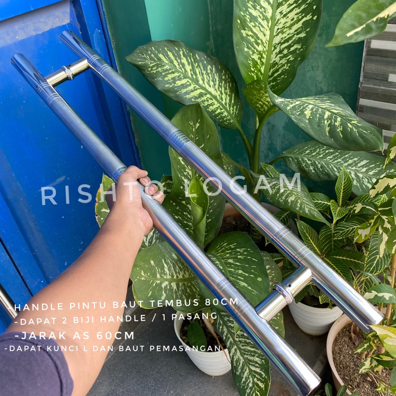 handle pintu minimalis 80cm pintu alumunium pintu kaca pintu kayu stainless gagang pintu rumah 2 pin