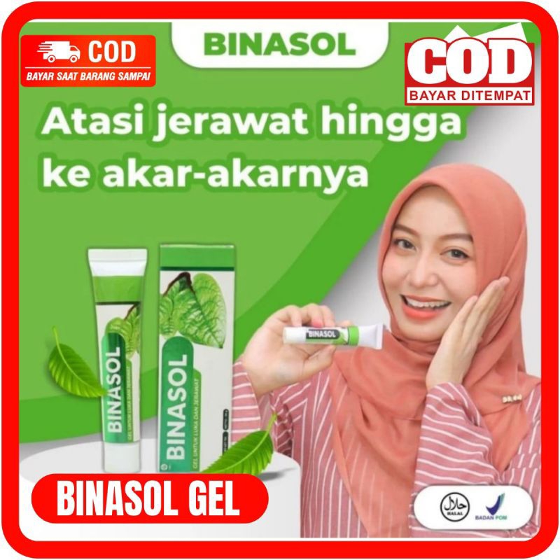 [𝗕𝗜𝗦𝗔 𝗖𝗢𝗗] 𝗕𝗜𝗡𝗔𝗦𝗢𝗟 - GEL BINASOL SALEP BINASOL ORIGINAL 100% - SALEP BINASOL GEL BINASOL Obat JERAWA