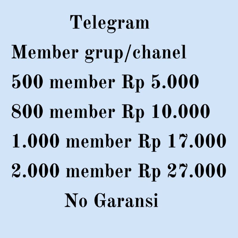 Member Telegram grup/chanel