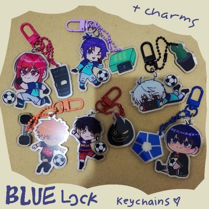 Blue Lock Character Fanmerch Keychain Reo Nagi Isagi Bachira Chigiri Kunigami