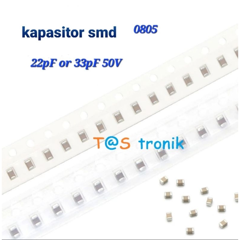 (10pcs) capacitor ceramic smd 0805 kapasitor 22pf 50v capasitor smd 33pf