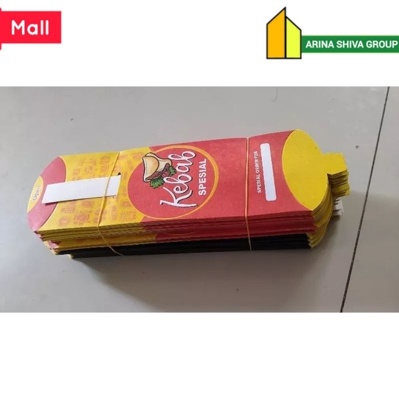 

100 LEMBAR KERTAS KEBAB TARIKAN UKURAN 24 × 9,2 CM KARTON HIGH QUALITY TEBAL PRODUK TERBARU | KOTAK KEBAB KEKINIAN | DUS KEBAB VIRAL TIKTOK | KEMASAN KEBAB | BOX KEBAB 100 PCS MURAH | CENTRAL JAYA ABADI | ARINA SHIVA GROUP 6234