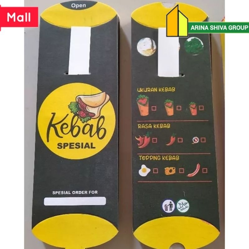 

100 LEMBAR KERTAS KEBAB TARIKAN UKURAN 24 × 9,2 CM KARTON HIGH QUALITY TEBAL PRODUK TERBARU | KOTAK KEBAB KEKINIAN | DUS KEBAB VIRAL TIKTOK | KEMASAN KEBAB | BOX KEBAB 100 PCS MURAH | CENTRAL JAYA ABADI | ARINA SHIVA GROUP 6235