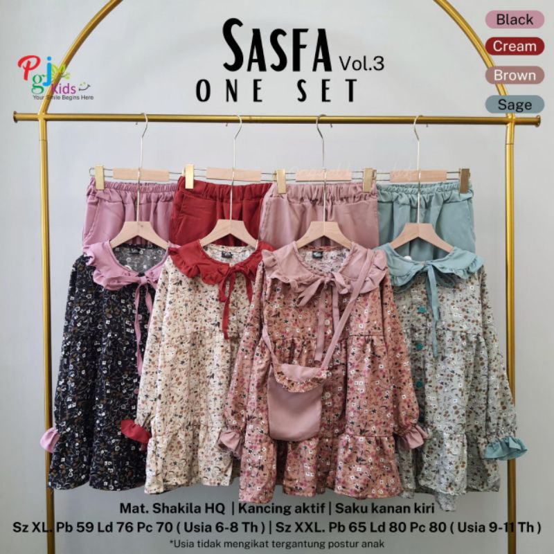 ONE SET KIDS SERIES Original PGJ #1 Kids One Set Muslim Shakila Premium Kombi Alifa / Sasfa