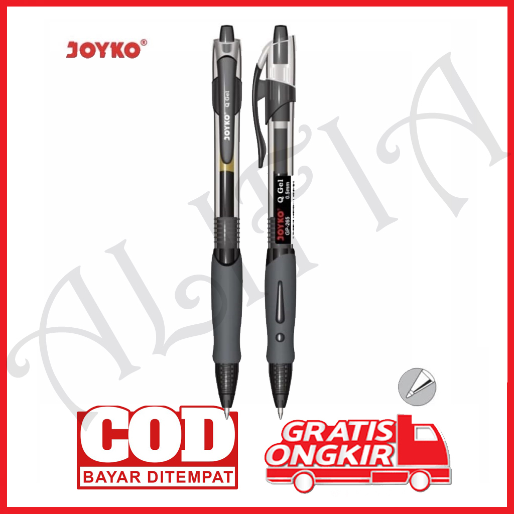 

Pulpen Gel Joyko GP-265 0.5mm Hitam / Ballpoint Gel Joyko GP-265 0.5mm Hitam