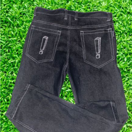 celana selvedge accent custom bahan denim jeans pria wanita terkini bisa request sesuai ukuran yang 