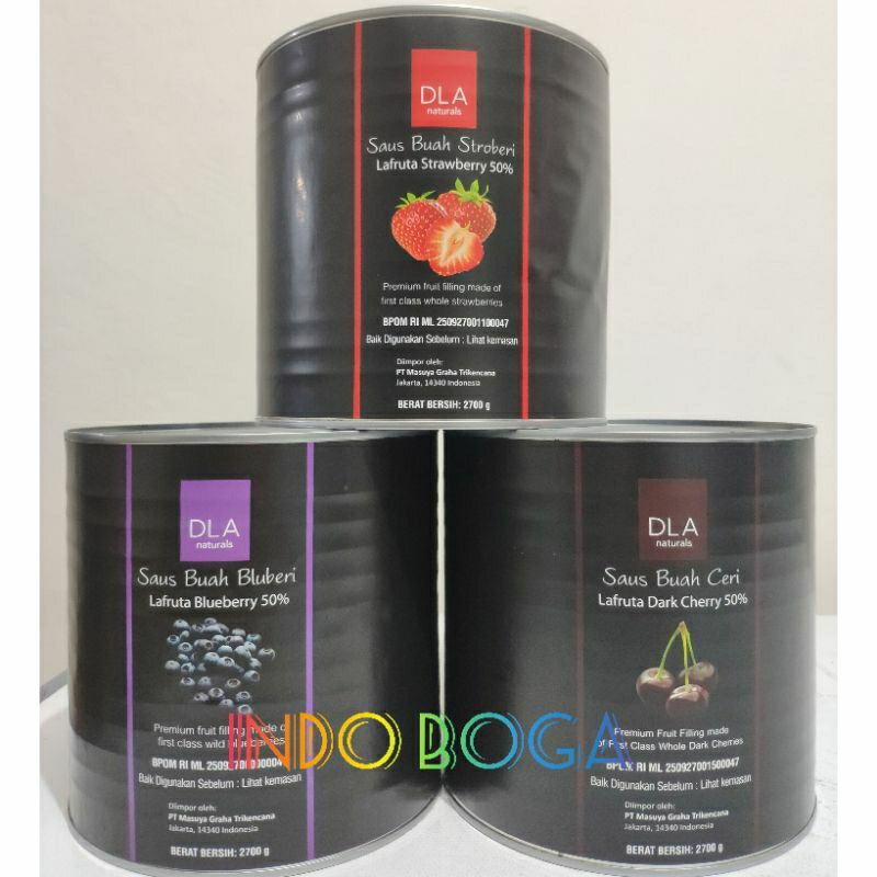 

DLA naturals fruit filling & topping 50% real fruit 2700 gram