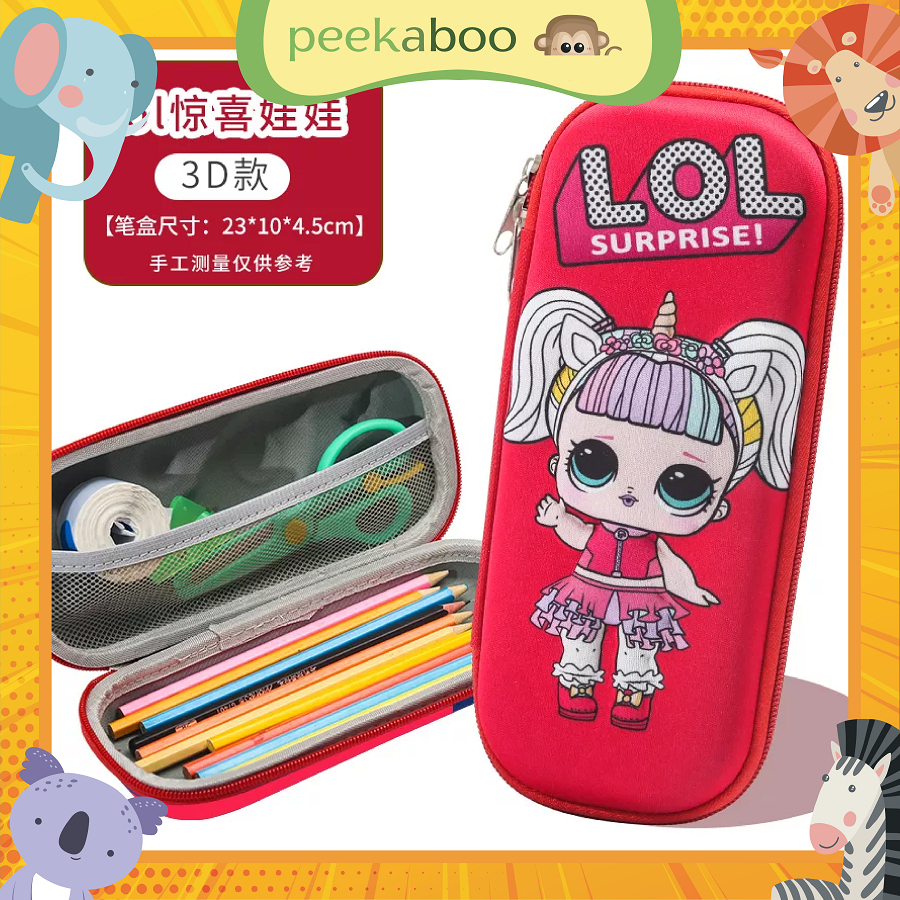 

(COD) TEMPAT PENSIL KOTAK TEPAK PENSIL LUCU KARAKTER GAMBAR 3D ANAK SEKOLAH LAKI PEREMPUAN - LOL RED